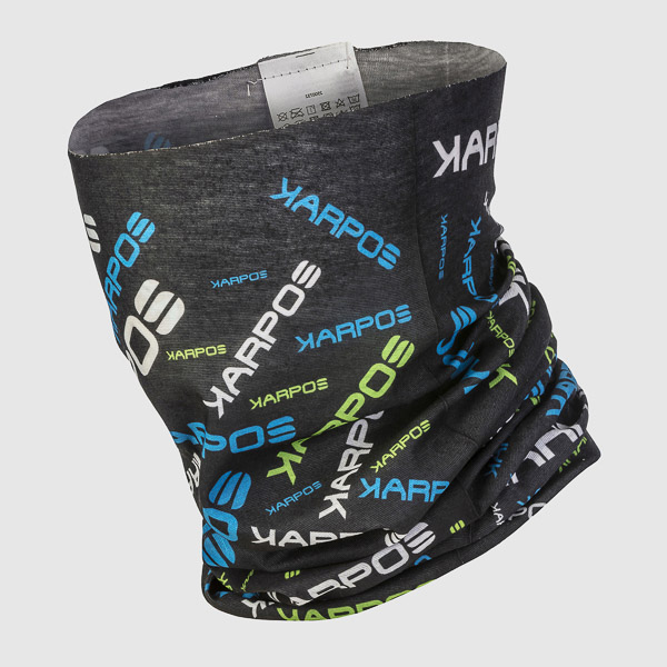 Karpos Neckwarmer Light Black/Indigo/Green Fluo