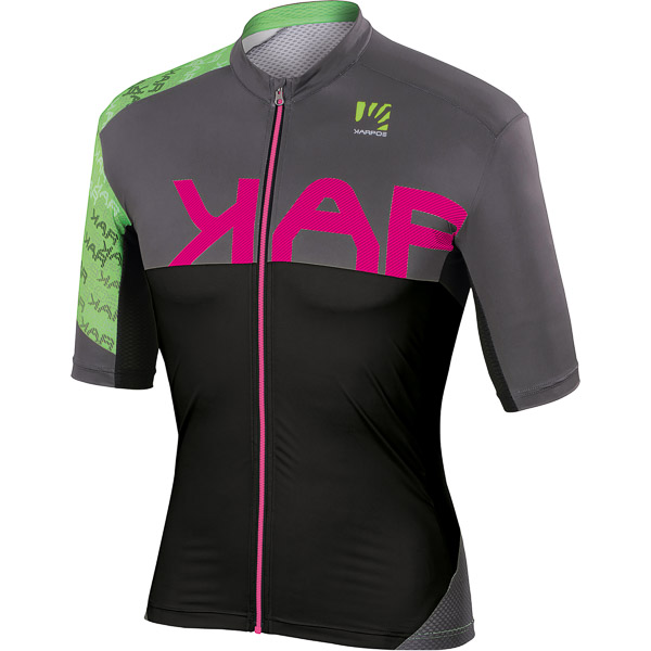 Karpos Jump Jersey Dark Grey/Black/Green Fluo