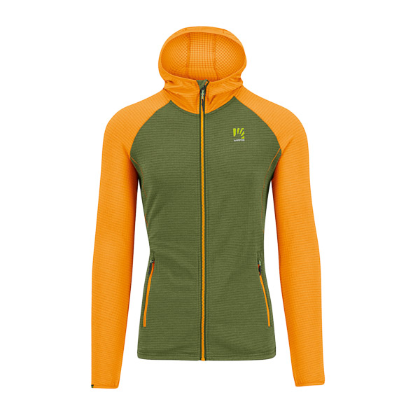 KARPOS AMBRIZZOLA FULL-ZIP HOODIE CEDAR GREEN/RADIANT