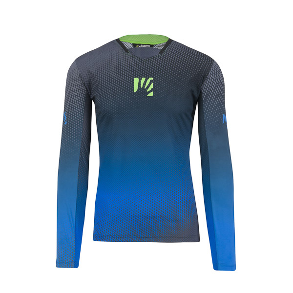 Karpos Val Di Dentro Jersey Ls Black/Indigo B./Green Fluo