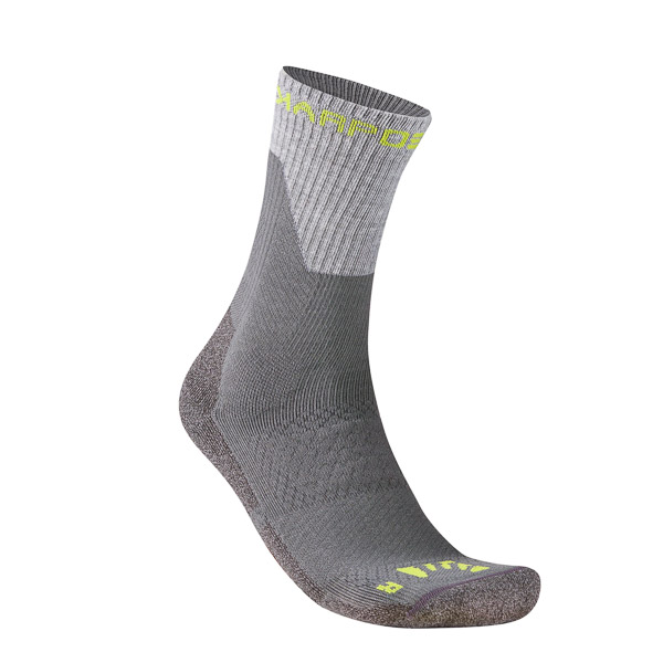 KARPOS HIKING CREW SOCKS ELEPHANT SKIN DARK SHADOW