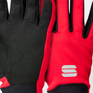Sportful Kids Softshell Glove Black/Red