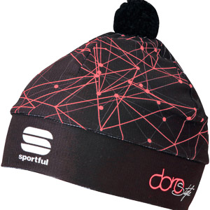 Sportful Doro Hat Black/Coral Fluo