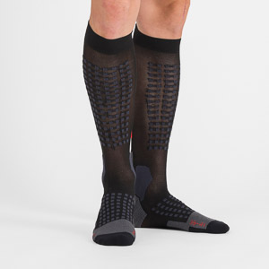 SPORTFUL XCOUNTRY APEX LONG SOCKS BLACK CHILI RED