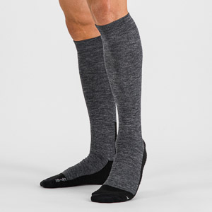 SPORTFUL XCOUNTRY EXTRA WARM WOOL LONG SOCKS BLACK DARK GREY