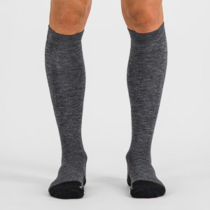 SPORTFUL XCOUNTRY EXTRA WARM WOOL LONG SOCKS BLACK DARK GREY