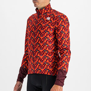 SPORTFUL CYCLING PIXEL JACKET RED WINE