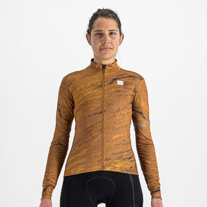 SPORTFUL CYCLING CLIFF SUPERGIARA W THERMAL JERSEY LEATHER GOLDEN OAK BLACK