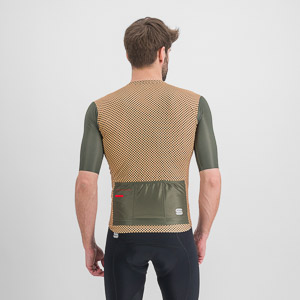 Sportful Cycling Checkmate Jersey Beetle Papaya