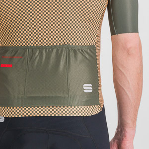 Sportful Cycling Checkmate Jersey Beetle Papaya
