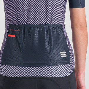 Sportful Cycling Checkmate  W Jersey Galaxy Blue Chalck Violet