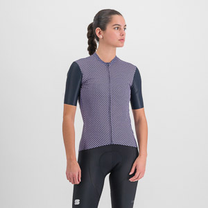 Sportful Cycling Checkmate  W Jersey Galaxy Blue Chalck Violet