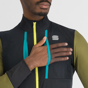SPORTFUL CYCLING SUPERGIARA JACKET BLACK GREEN BLU