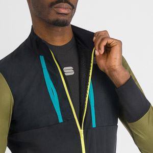 SPORTFUL CYCLING SUPERGIARA JACKET BLACK GREEN BLU