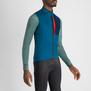 SPORTFUL CYCLING SUPERGIARA THERMAL JERSEY TEAL BLU SHRUB GREEN