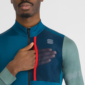 SPORTFUL CYCLING SUPERGIARA THERMAL JERSEY TEAL BLU SHRUB GREEN