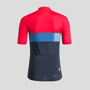 Sportful Snap Kid Jersey Tango Red Galaxy Blue