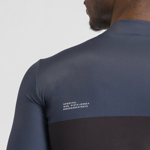SPORTFUL CYCLING PISTA THERMAL JERSEY BLACK BLU WHITE