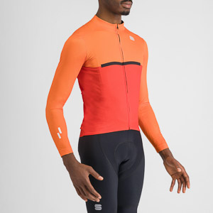 SPORTFUL CYCLING PISTA THERMAL JERSEY RED ORANGE BLACK