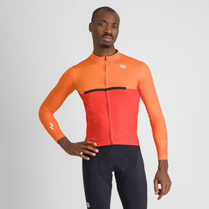 SPORTFUL CYCLING PISTA THERMAL JERSEY RED ORANGE BLACK