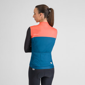 SPORTFUL CYCLING PISTA W THERMAL JERSEY TEAL BLU CORALLO BLACK CEDAR