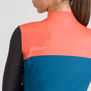 SPORTFUL CYCLING PISTA W THERMAL JERSEY TEAL BLU CORALLO BLACK CEDAR