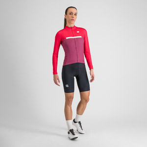 SPORTFUL CYCLING PISTA W THERMAL JERSEY RASPBERRY PINK WHITE