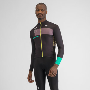 SPORTFUL CYCLING BREAKOUT SUPERGIARA THERMAL JERSEY BLACK HUCKLEBERRY OLIVE GREEN