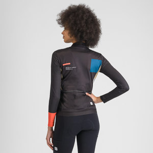 SPORTFUL CYCLING BREAKOUT SUPERGIARA W THERMAL JERSEY BLACK TEAL BLU POMPELMO