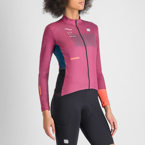 SPORTFUL CYCLING BREAKOUT SUPERGIARA W THERMAL JERSEY RASPERRY VIOLET  BLACK POMPELM