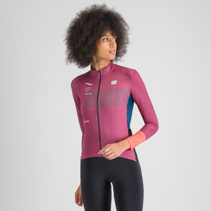 SPORTFUL CYCLING BREAKOUT SUPERGIARA W THERMAL JERSEY RASPERRY VIOLET  BLACK POMPELM