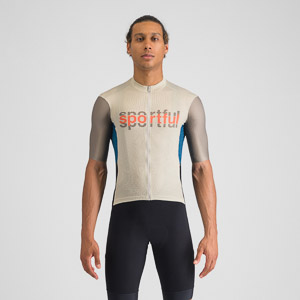 SPORTFUL CYCLING SUPERGIARA LOGO JERSEY ABBEY STONE/OLIVE GREEN