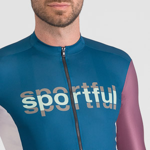 SPORTFUL CYCLING SUPERGIARA LOGO JERSEY TEAL BLUE/BORDO