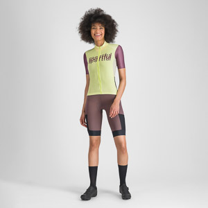 SPORTFUL CYCLING SUPERGIARA LOGO W JERSEY SHADOW LIME/BORDEAUX