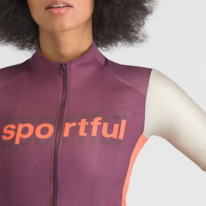 SPORTFUL CYCLING SUPERGIARA LOGO W JERSEY BORDEAUX/ABBEY STONE
