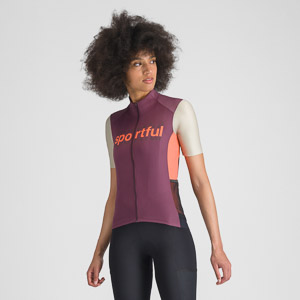 SPORTFUL CYCLING SUPERGIARA LOGO W JERSEY BORDEAUX/ABBEY STONE