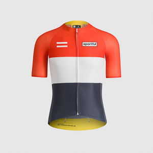 Sportful SUPERNOVA HERITAGE JERSEY HERITAGE BLUE WHITE RED YELLOW