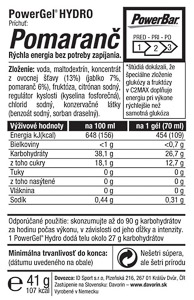 PowerBar PowerGel Hydro Orange 67ml