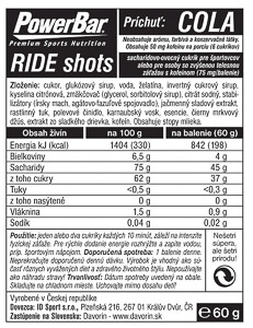 PowerBar Energize SportShots 60g Cola+caffeine