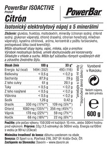 PowerBar IsoActive 600g Lemon