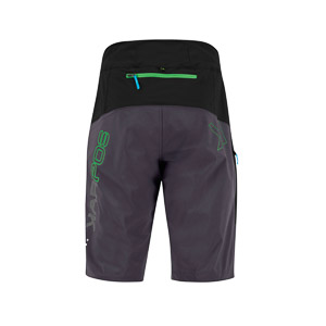 Rapid Baggy Short Black/Dark Grey/Green Fluo