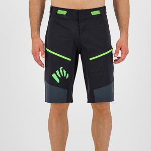 Karpos Rapid Baggy Short Black/Dark Grey/Green Fluo