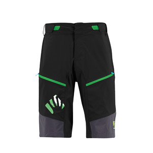 Rapid Baggy Short Black/Dark Grey/Green Fluo