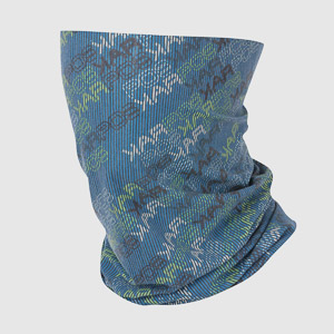 Coppolo Merino Neck Warmer Indigo Bunting Lime Green