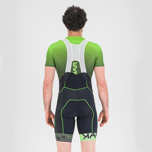 Karpos Verve Evo Bibshort Dark Grey/Black/Green Fluo