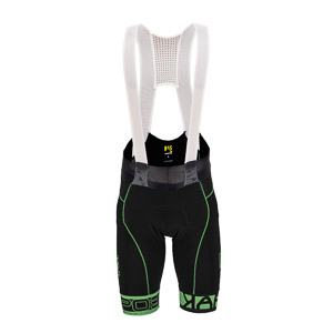 Verve Evo Bibshort Dark Grey/Black/Green Fluo