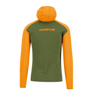 KARPOS AMBRIZZOLA FULL-ZIP HOODIE CEDAR GREEN/RADIANT