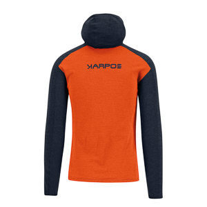 KARPOS AMBRIZZOLA FULL-ZIP HOODIE SCARLET IBIS/OUTER SPACE