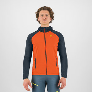 KARPOS AMBRIZZOLA FULL-ZIP HOODIE SCARLET IBIS/OUTER SPACE