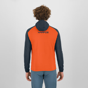 KARPOS AMBRIZZOLA FULL-ZIP HOODIE SCARLET IBIS/OUTER SPACE